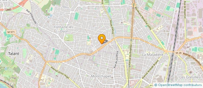 localisation de l'entreprise PROGEST D  FONTAINE-LES-DIJON