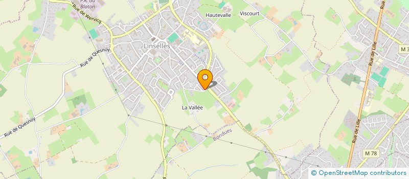 localisation de l'entreprise PROGESTION  LINSELLES