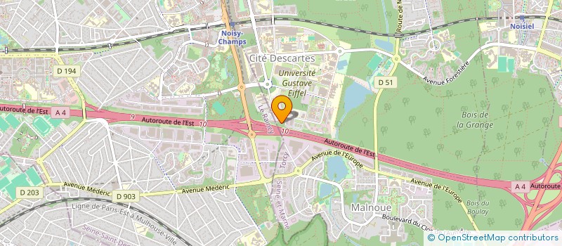 localisation de l'entreprise PROGISCAD à CHAMPS-SUR-MARNE