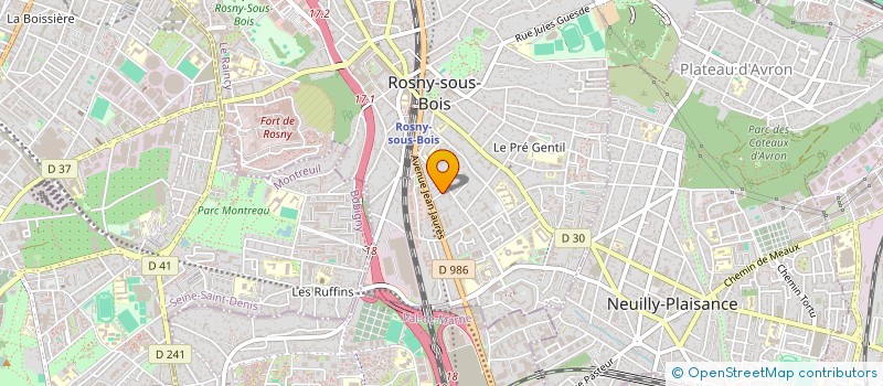 localisation de l'entreprise PROGRAPHIS à ROSNY-SOUS-BOIS