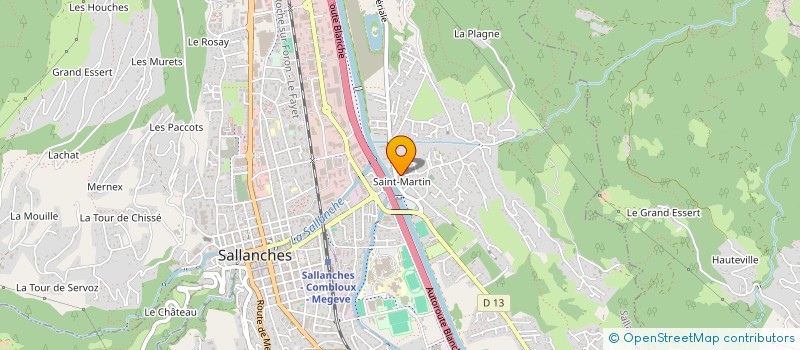 localisation de l'entreprise PROGRE'SSE  SALLANCHES