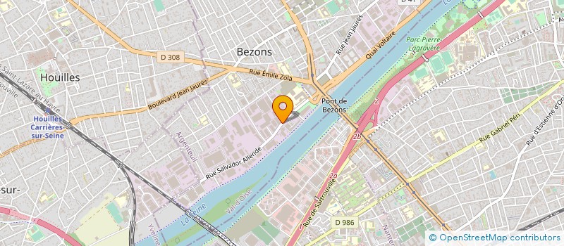 localisation de l'entreprise PROGRES GRAPHIC  BEZONS