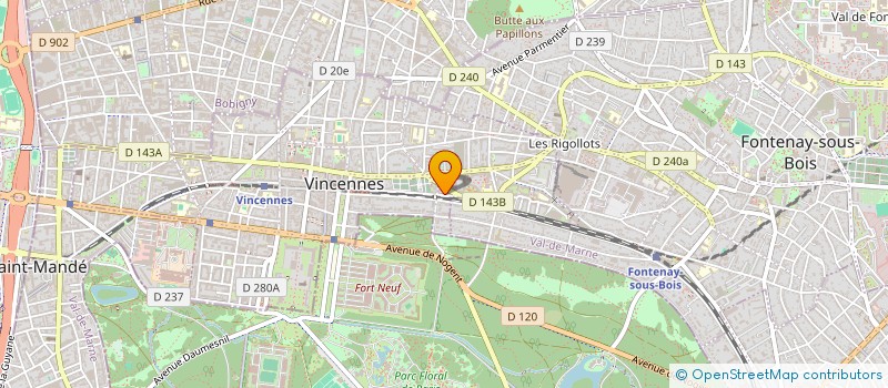 localisation de l'entreprise PROGRES PAR L'EGALITE à VINCENNES