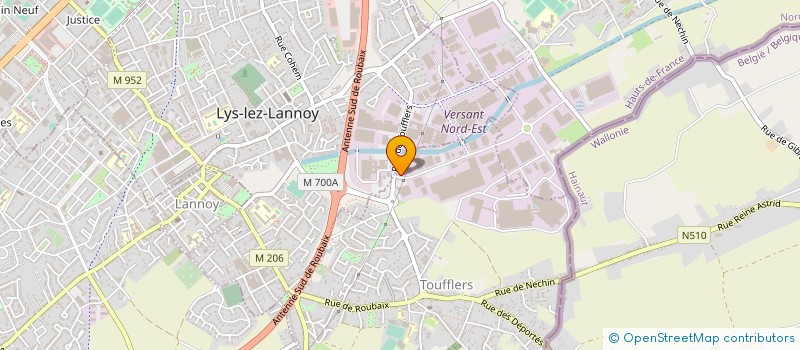 localisation de l'entreprise PROGRESS SYSTEM INDUSTRY à TOUFFLERS