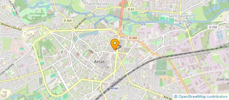 localisation de l'entreprise PROGRESSION à ARRAS