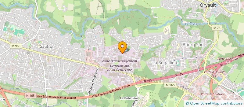 localisation de l'entreprise PROGRESSYS à ORVAULT