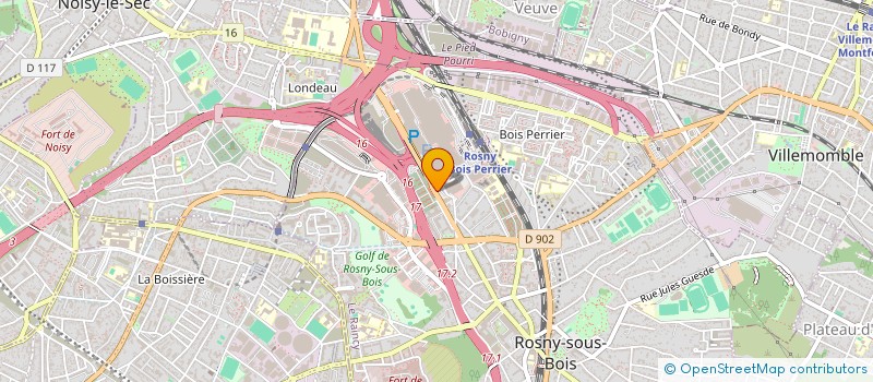 localisation de l'entreprise PROGRETIC à ROSNY-SOUS-BOIS