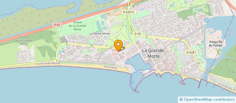 localisation de l'entreprise PROHABITAT à LA GRANDE-MOTTE