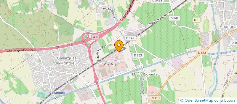 localisation de l'entreprise PROJAC à GALLARGUES-LE-MONTUEUX