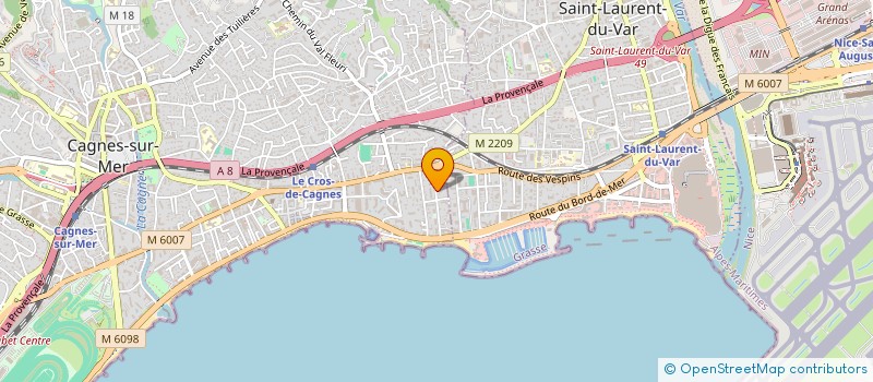 localisation de l'entreprise PROJECT à CAGNES-SUR-MER