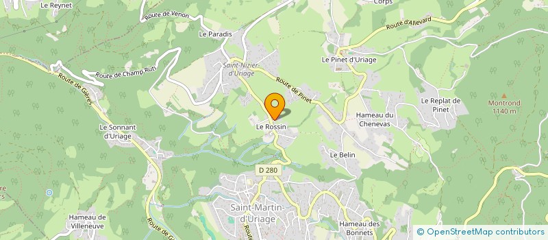 localisation de l'entreprise PROJECT EXPERT SERVICES à SAINT-MARTIN-D'URIAGE
