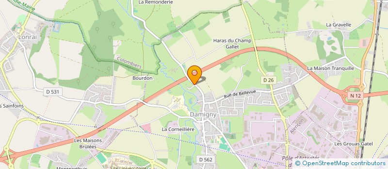 localisation de l'entreprise PROJECT'ISO à DAMIGNY