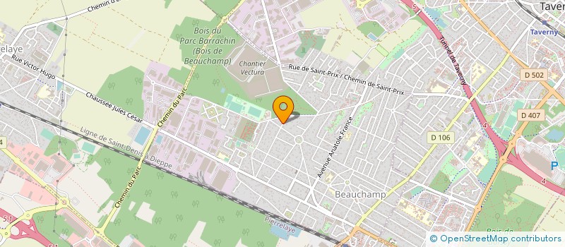 localisation de l'entreprise PROJECTFI  BEAUCHAMP