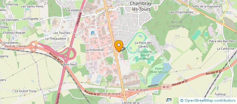 localisation de l'entreprise PROJECTIMMO  CHAMBRAY-LES-TOURS