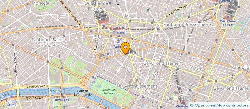 localisation de l'entreprise PROJECTION INTERNATIONALE à PARIS