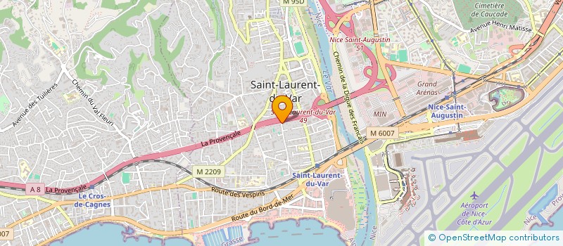 localisation de l'entreprise PROJELEC à SAINT-LAURENT-DU-VAR