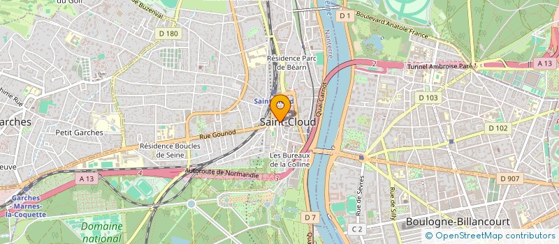 localisation de l'entreprise PROJEMIA à SAINT-CLOUD
