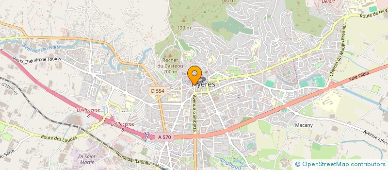 localisation de l'entreprise PROJEST  HYERES