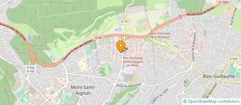 localisation de l'entreprise PROJET 3.3 à MONT-SAINT-AIGNAN