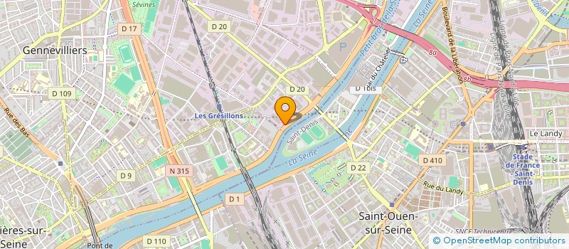 localisation de l'entreprise PROJET 3000 à GENNEVILLIERS