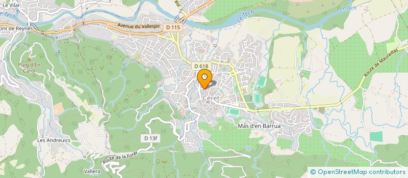 localisation de l'entreprise PROJET à CERET