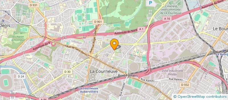 localisation de l'entreprise PROJET à LA COURNEUVE