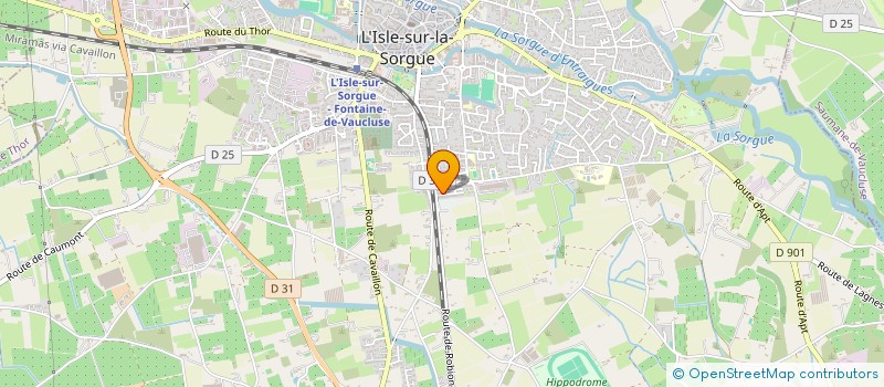 localisation de l'entreprise PROJET CABLES SARL à L'ISLE-SUR-LA-SORGUE