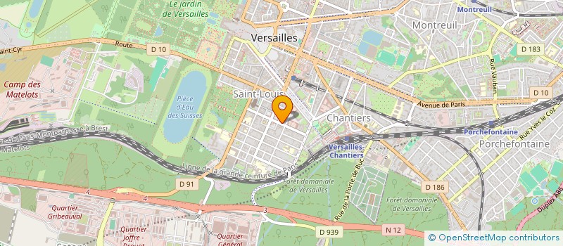 localisation de l'entreprise PROJET CONCEPT à VERSAILLES