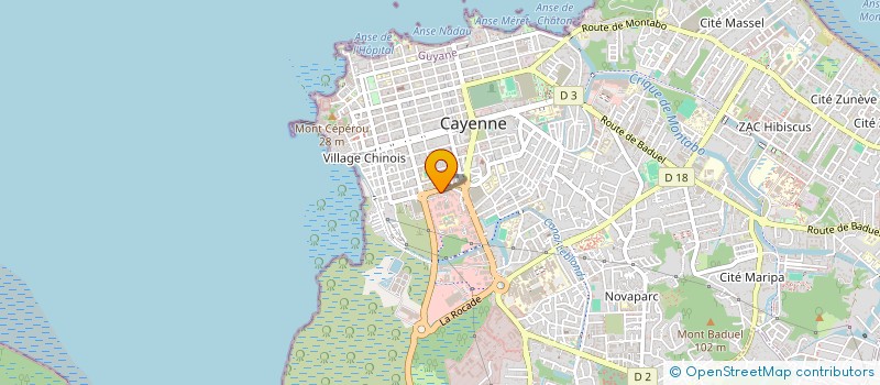 localisation de l'entreprise PROJET CONCEPTION BATIMENT 973  CAYENNE