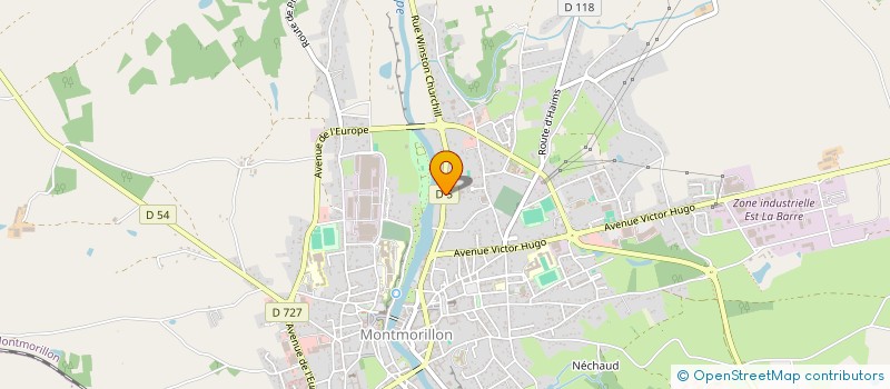 localisation de l'entreprise PROJET DISTRIBUTION à MONTMORILLON
