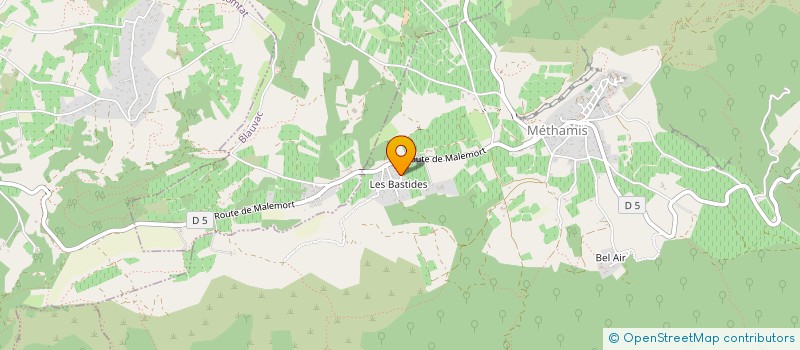 localisation de l'entreprise PROJET ETUDE REALI SERV BATIM COMME INDU à METHAMIS