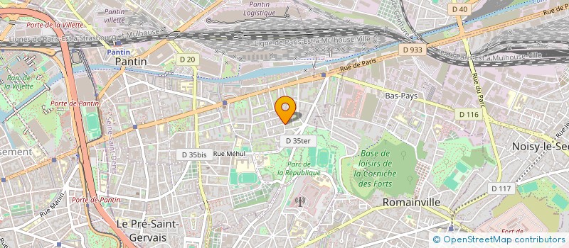 localisation de l'entreprise PROJET ETUDE REALISATION COORDINATION à PANTIN
