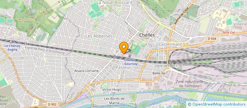 localisation de l'entreprise PROJET EVIDENCE  CHELLES