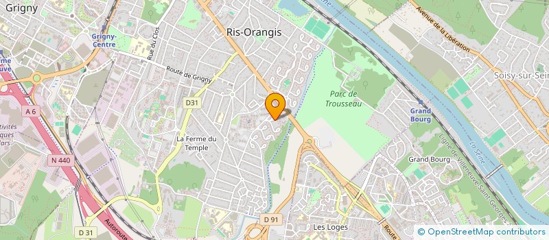 localisation de l'entreprise PROJET H - CONSEILS & SERVICES  RIS-ORANGIS