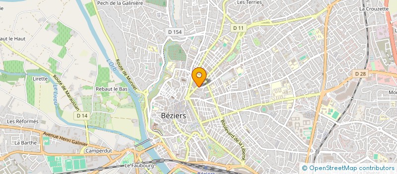 localisation de l'entreprise PROJET HOPITAL 2013 LES ADDICTIONS  BEZIERS