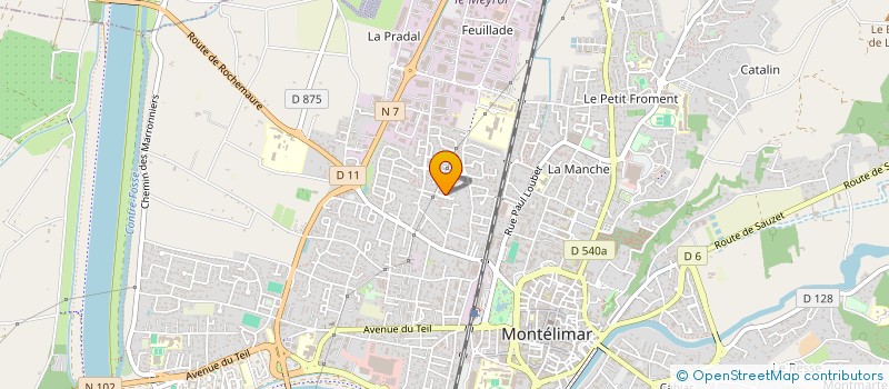 localisation de l'entreprise PROJET I.R.I.S.  MONTELIMAR