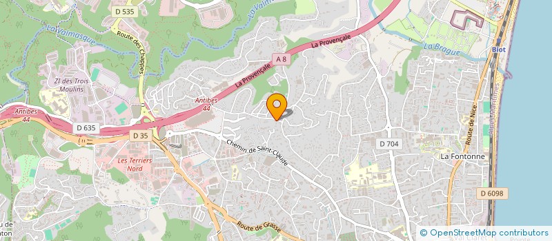 localisation de l'entreprise PROJET IMMO  ANTIBES