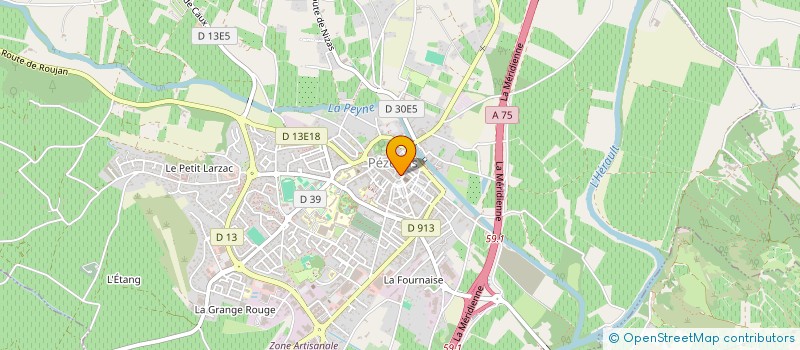 localisation de l'entreprise PROJET R à PEZENAS