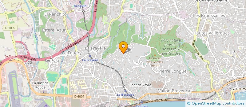 localisation de l'entreprise PROJET SUD HABITAT à CANNES