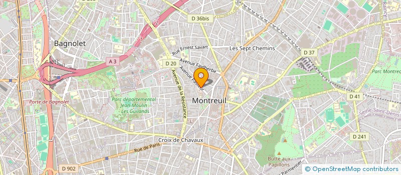 localisation de l'entreprise PROJET TINY à MONTREUIL