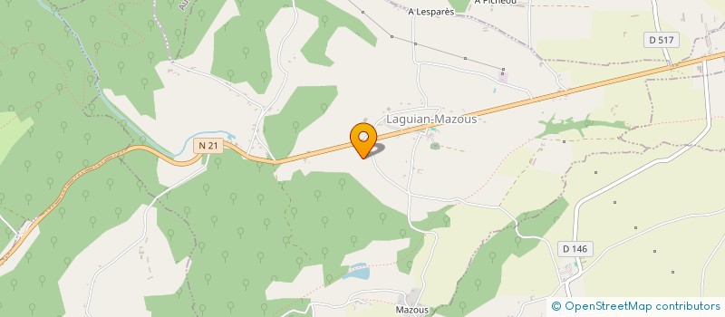 localisation de l'entreprise PROJET Y  LAGUIAN-MAZOUS