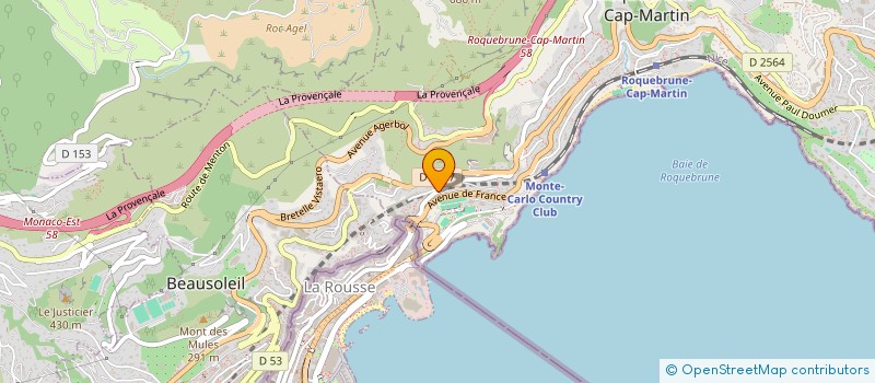localisation de l'entreprise PROJETS à ROQUEBRUNE-CAP-MARTIN