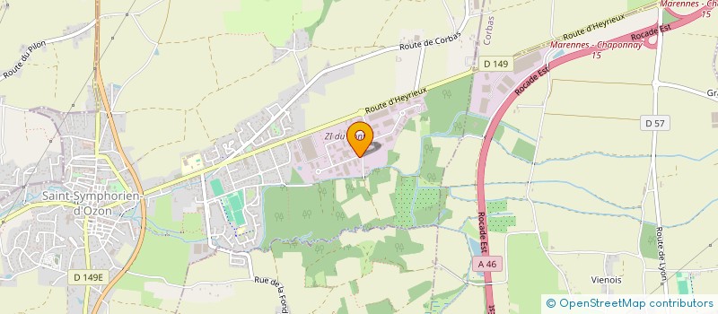 localisation de l'entreprise PROJETS CONSTRUCTIONS LYONNAISES  SAINT-SYMPHORIEN-D'OZON