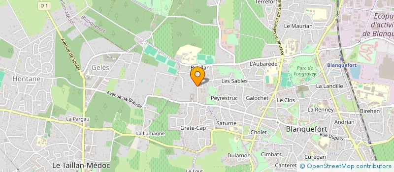 localisation de l'entreprise PROJETS ETUDES ET RENOVATIONS à BLANQUEFORT