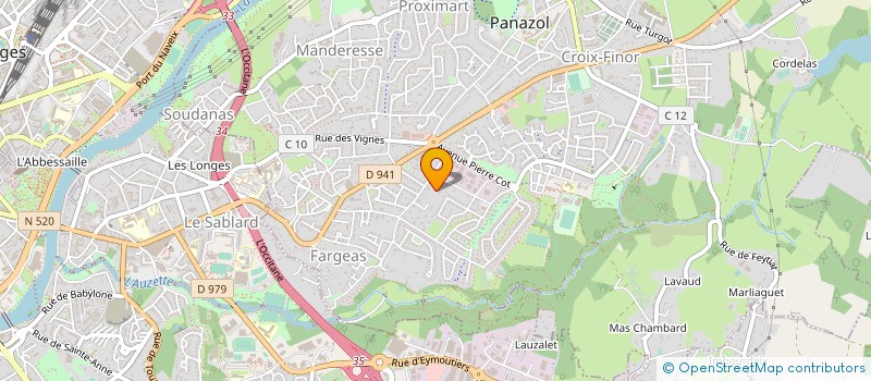 localisation de l'entreprise PROJETS PUBLICS à PANAZOL