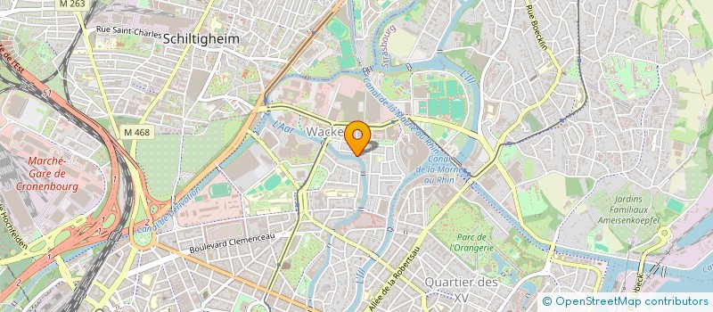 localisation de l'entreprise PROJETUDES à STRASBOURG