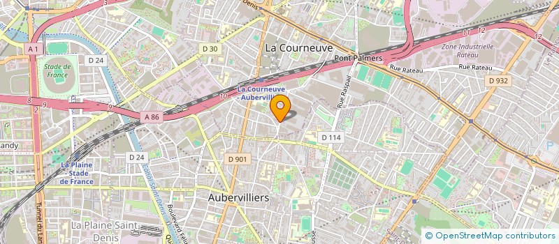 localisation de l'entreprise PROJEXPRESS à LA COURNEUVE