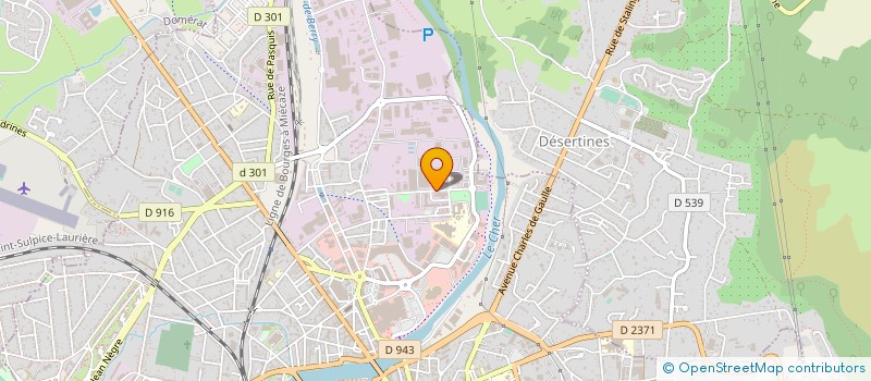 localisation de l'entreprise PROJISO à MONTLUCON