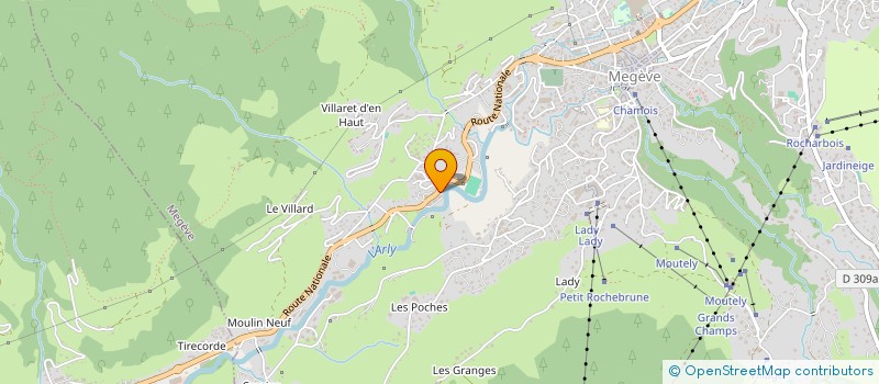 localisation de l'entreprise PROJTECH DECO à MEGEVE