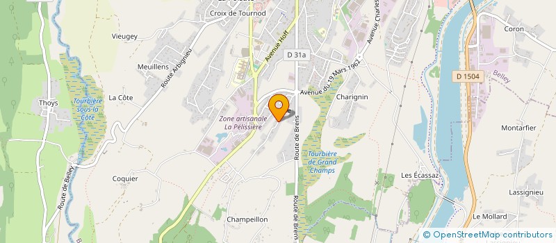 localisation de l'entreprise PROJURIS  BELLEY